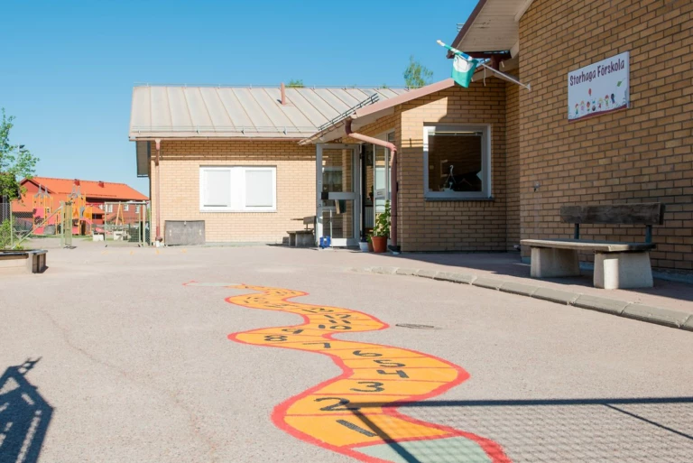 Skolgården på Storhaga Förskola.