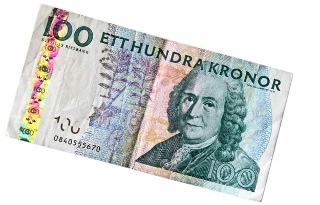 Hundrakronorssedel.