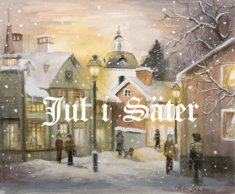 Säters trästad i uletid, konstverk.