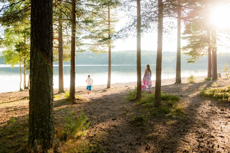 Badet vid 'Dammsjön.