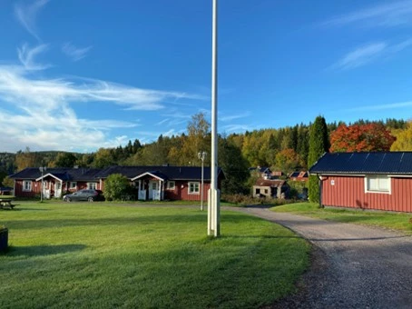 Bilden visar Romme stugbys anläggning i Ulvshyttan