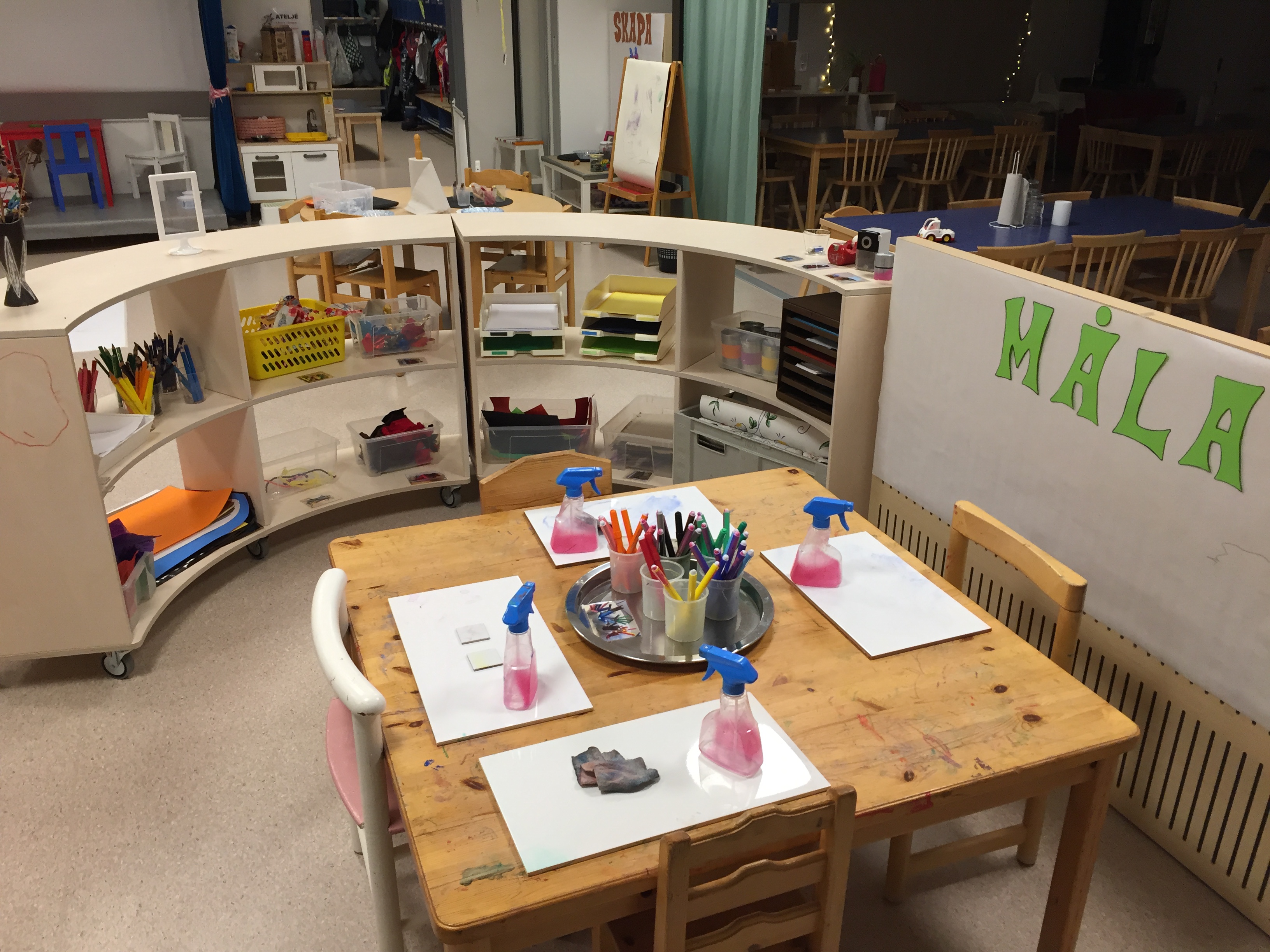 Skapande verkstad på Stora Skedvi förskola.