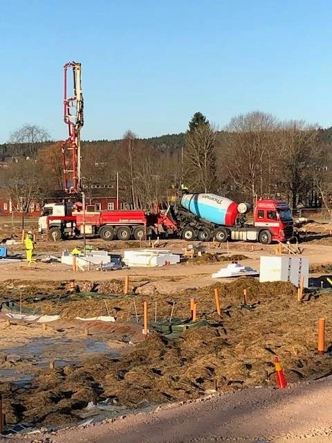 Arbetsfordon på Prästgärdet