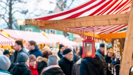 Julmarknad på Rådhustorget i Säter