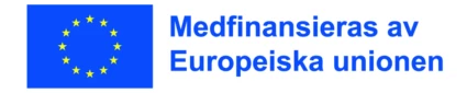 Europeiska unionens flagga med texten Medfinansieras av Europeiska unionen