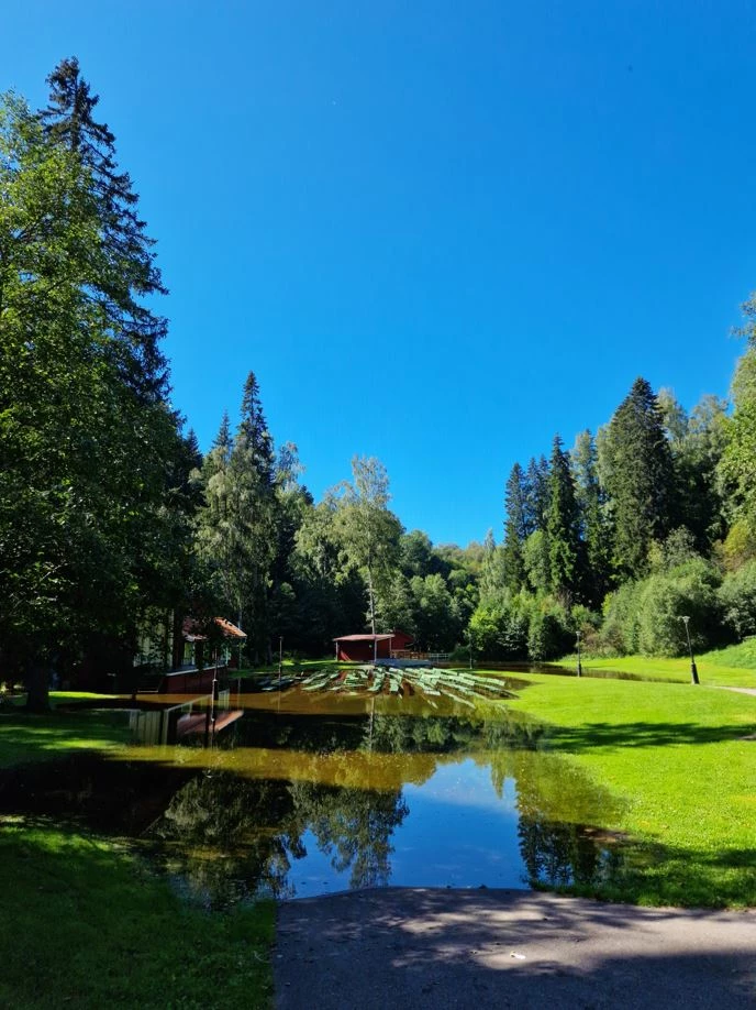 Översvämning vid Gamla teatern i Säterdalen