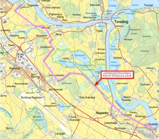 Karta över Gustafs och Borlänge