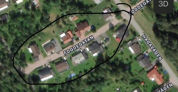 Karta över Fogdegatan
