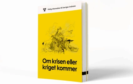 Omslag på broschyren Om krisen eller kriget kommer