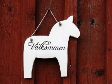 Välkommenskylt.