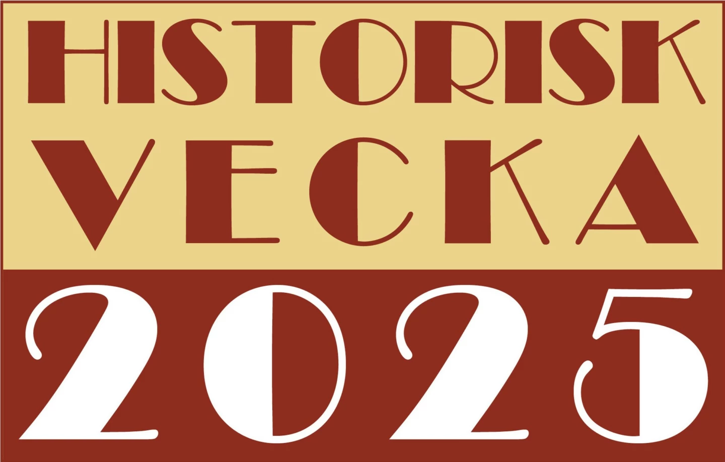 Loggan för Historisk vecka 2025. Loggan har texten: Historisk vecka 2025