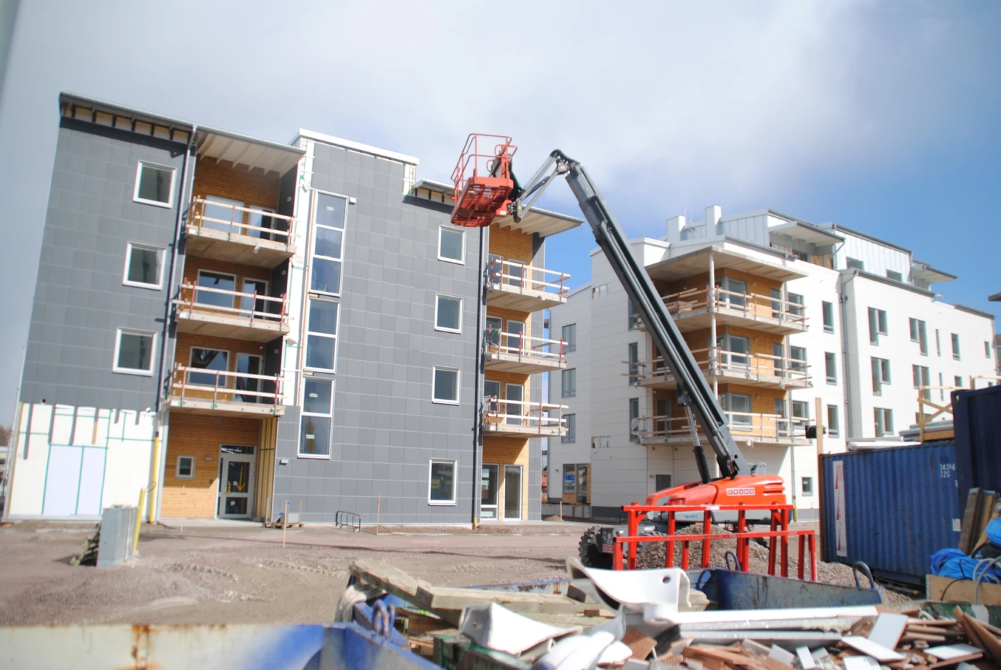 Bygga hus med byggkran