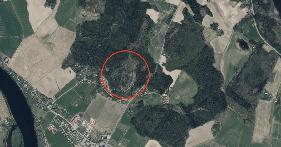 Planområdets ungefärliga placering.