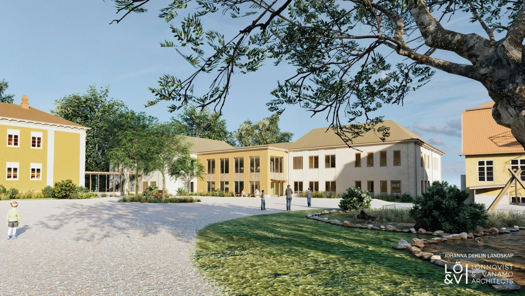 Skiss över framtidens Kungsgårdsskola