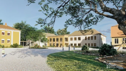 Skiss över framtidens Kungsgårdsskola