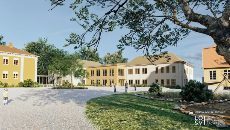 Skiss över framtidens Kungsgårdsskola