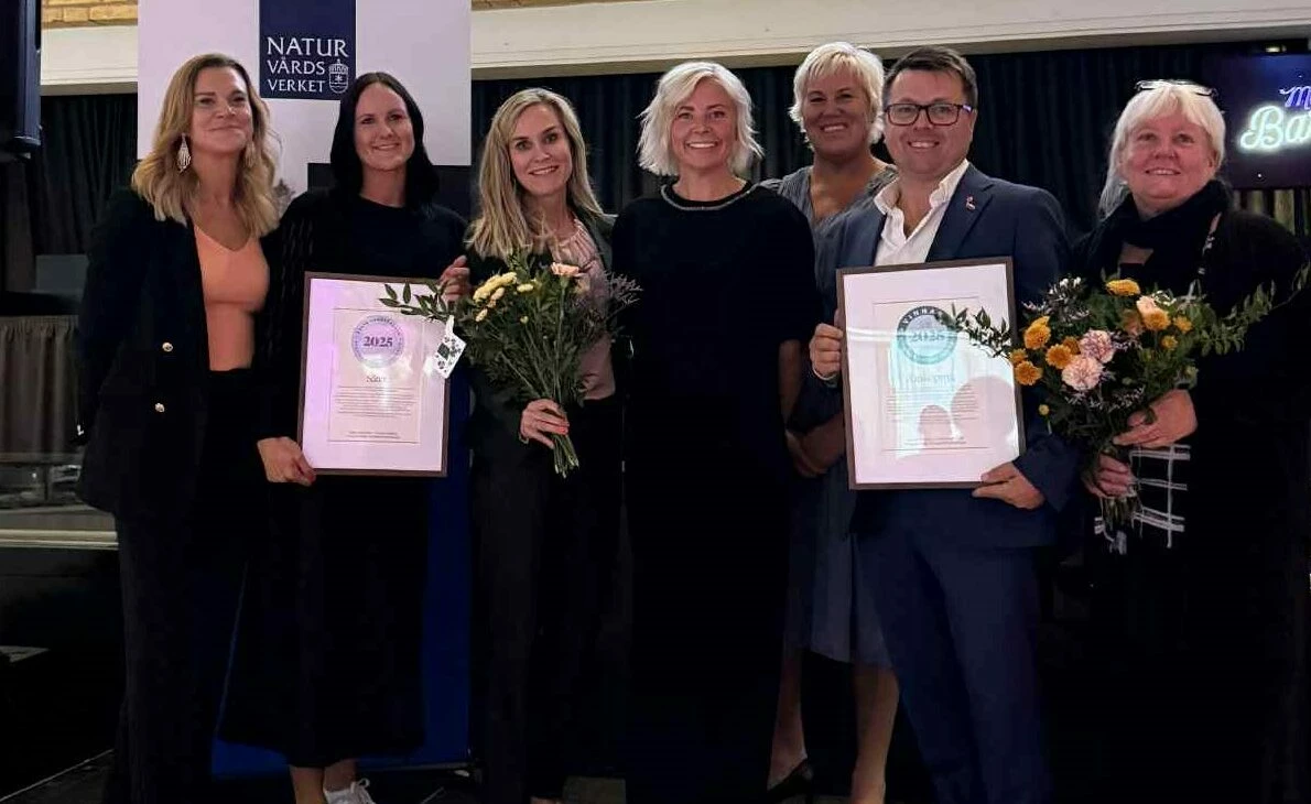 Utmärkelseutdelning av årets friluftskommun.