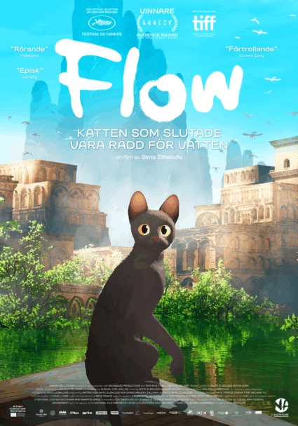 Filmposter för filmen Flow, Katten som slutade vara rädd för vatten