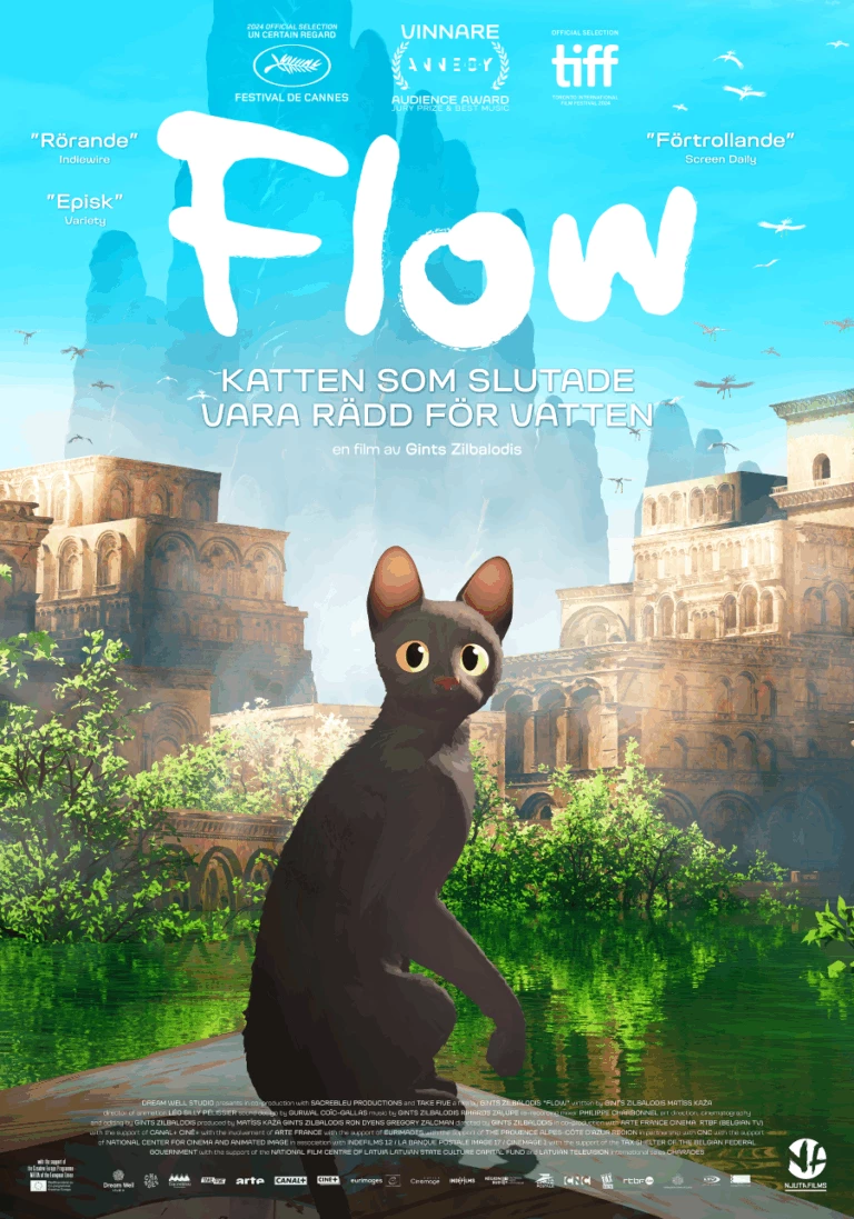 Filmposter för filmen Flow, Katten som slutade vara rädd för vatten