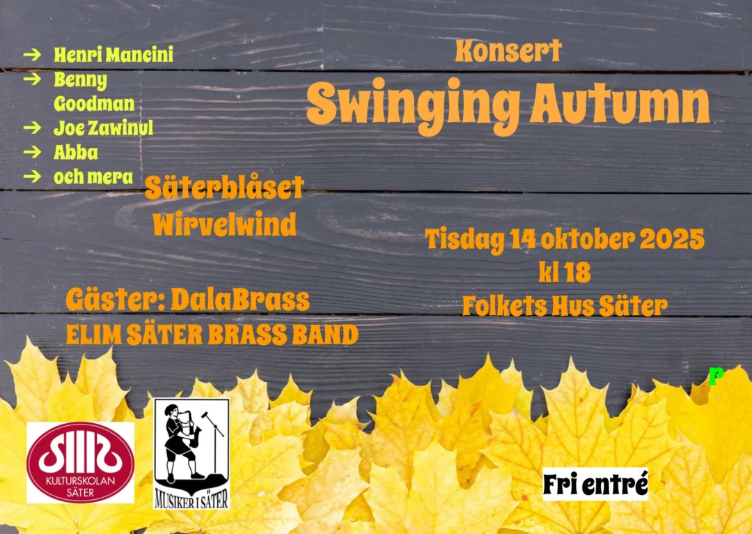 Affisch höstkonsert Säterblåset med gäster