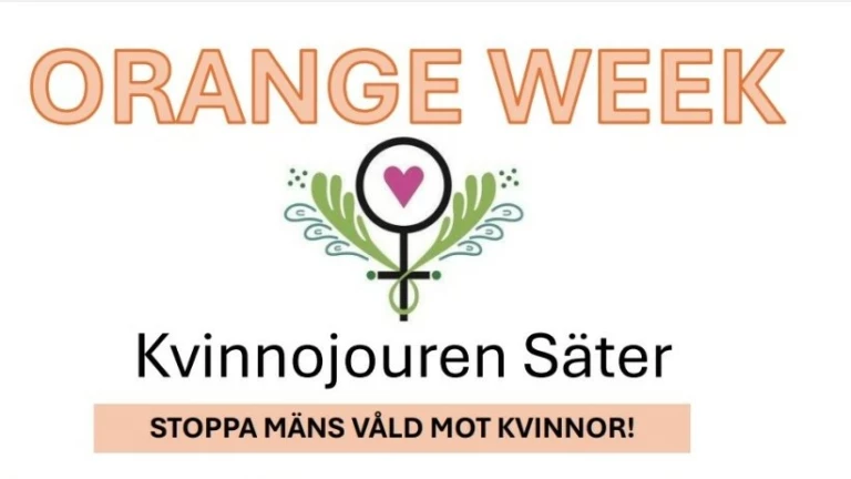 Orange week Kvinnojouren Säter. Kvinnotecknet