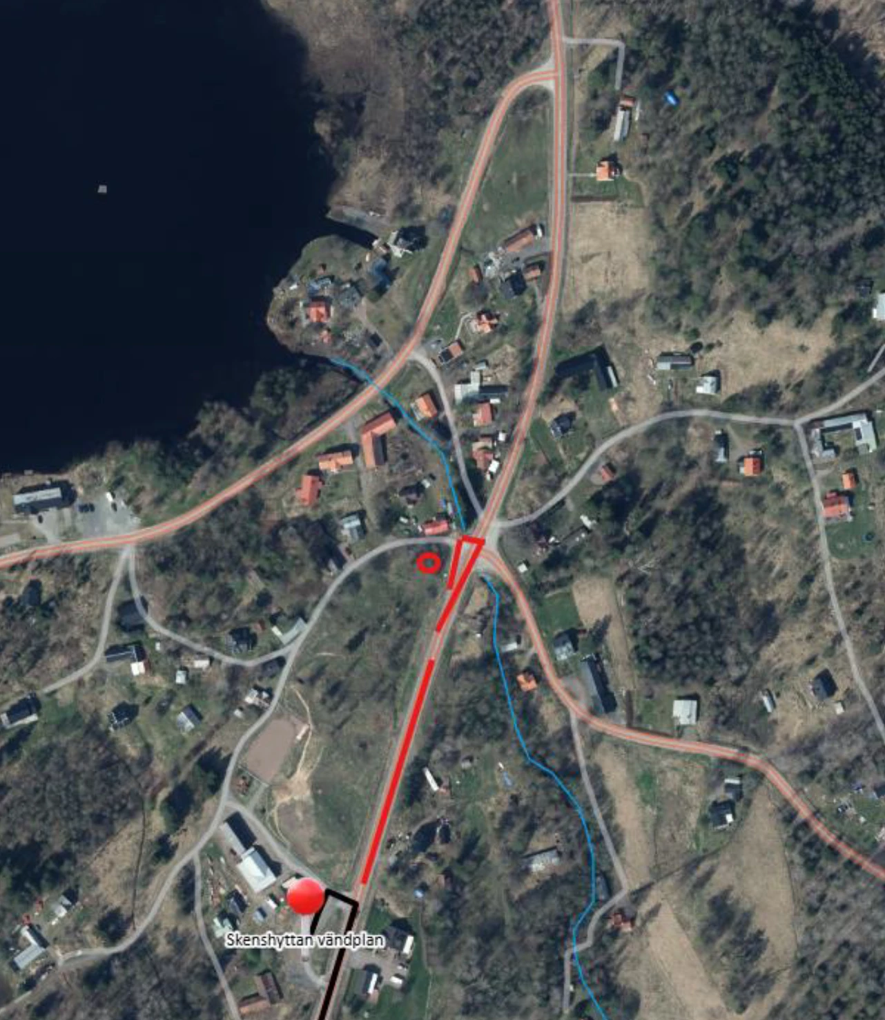 Karta hållplats Skenshyttan