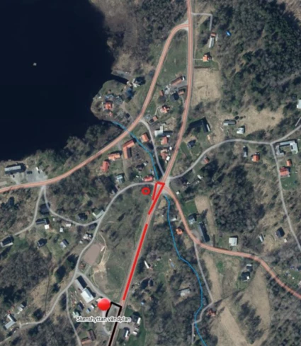 Karta hållplats Skenshyttan