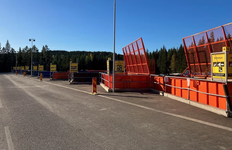 Vy över återvinningscentralen i Säter