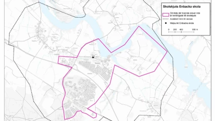 Zonkartorna är framtagna utifrån säker skolväg och avstånd till skolan.