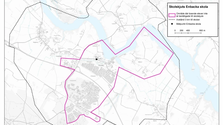 Zonkartorna är framtagna utifrån säker skolväg och avstånd till skolan.