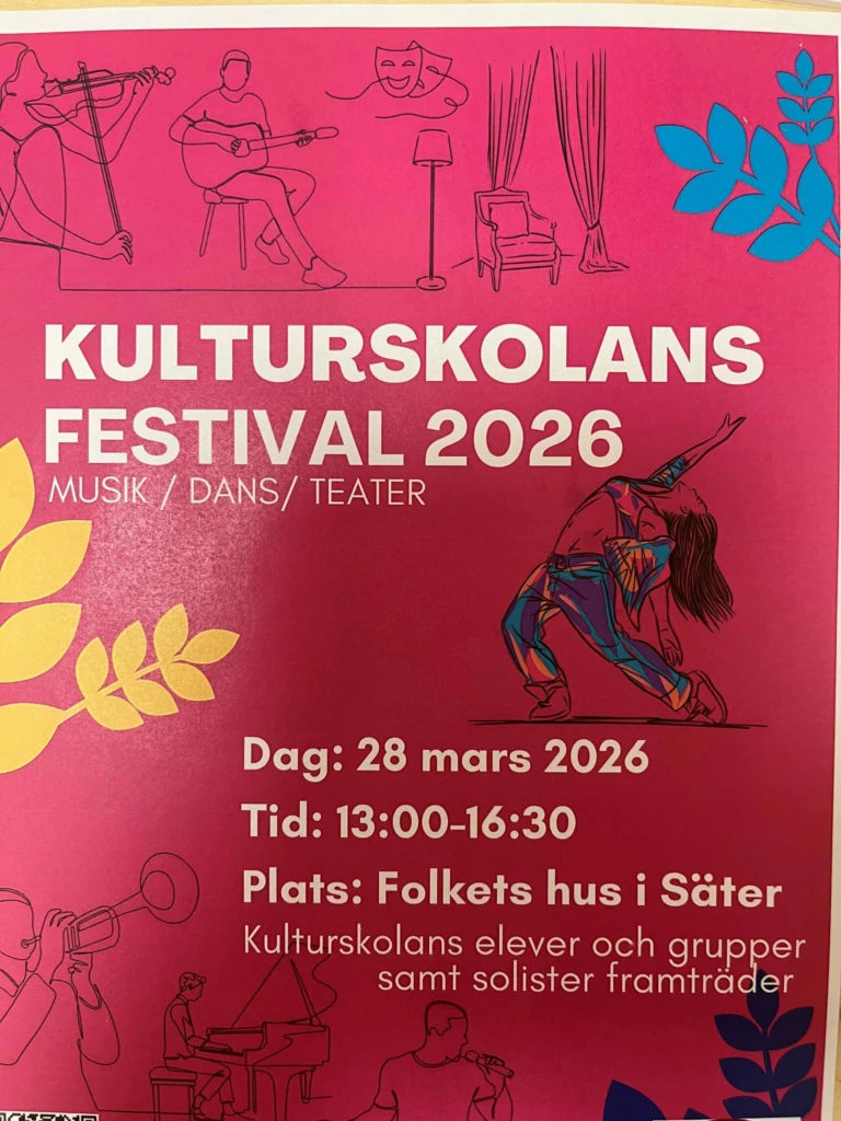 Kulturskolans festival 2026 - affisch