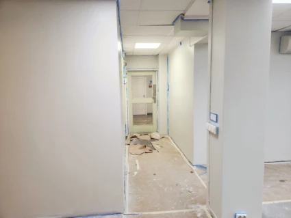 Pågående ombyggnad inomhus i bostad