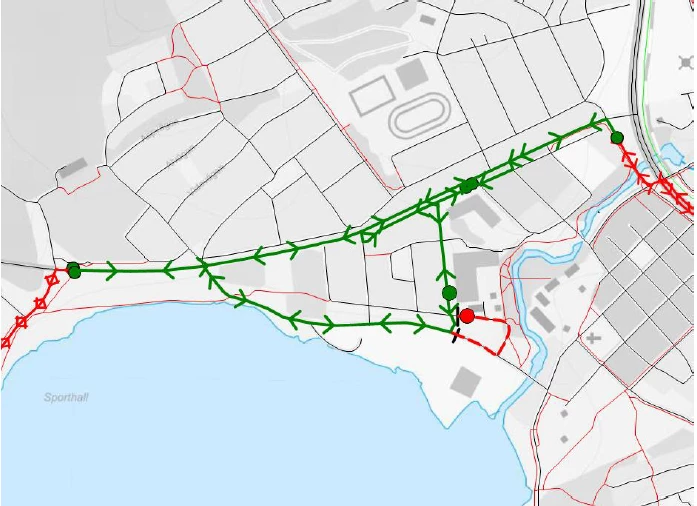 Karta för linje 371