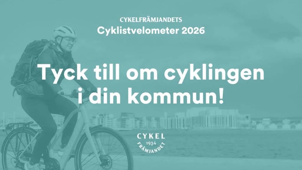 Cykelfrämjandet, en bild på en kvinna som cyklar