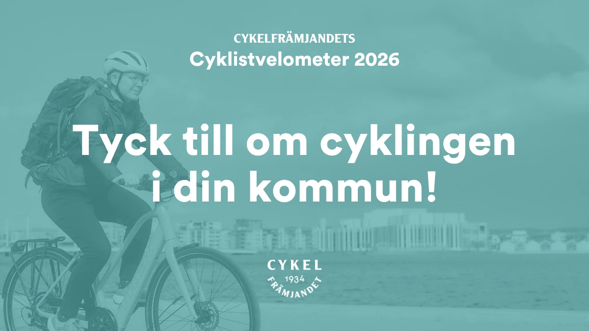 Cykelfrämjandet, en bild på en kvinna som cyklar