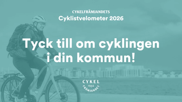 Cykelfrämjandet, en bild på en kvinna som cyklar