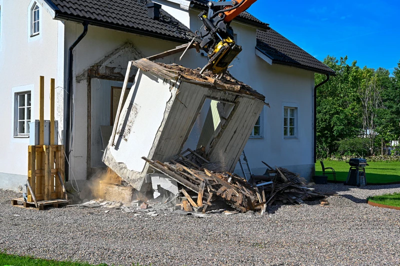 rivning av en veranda