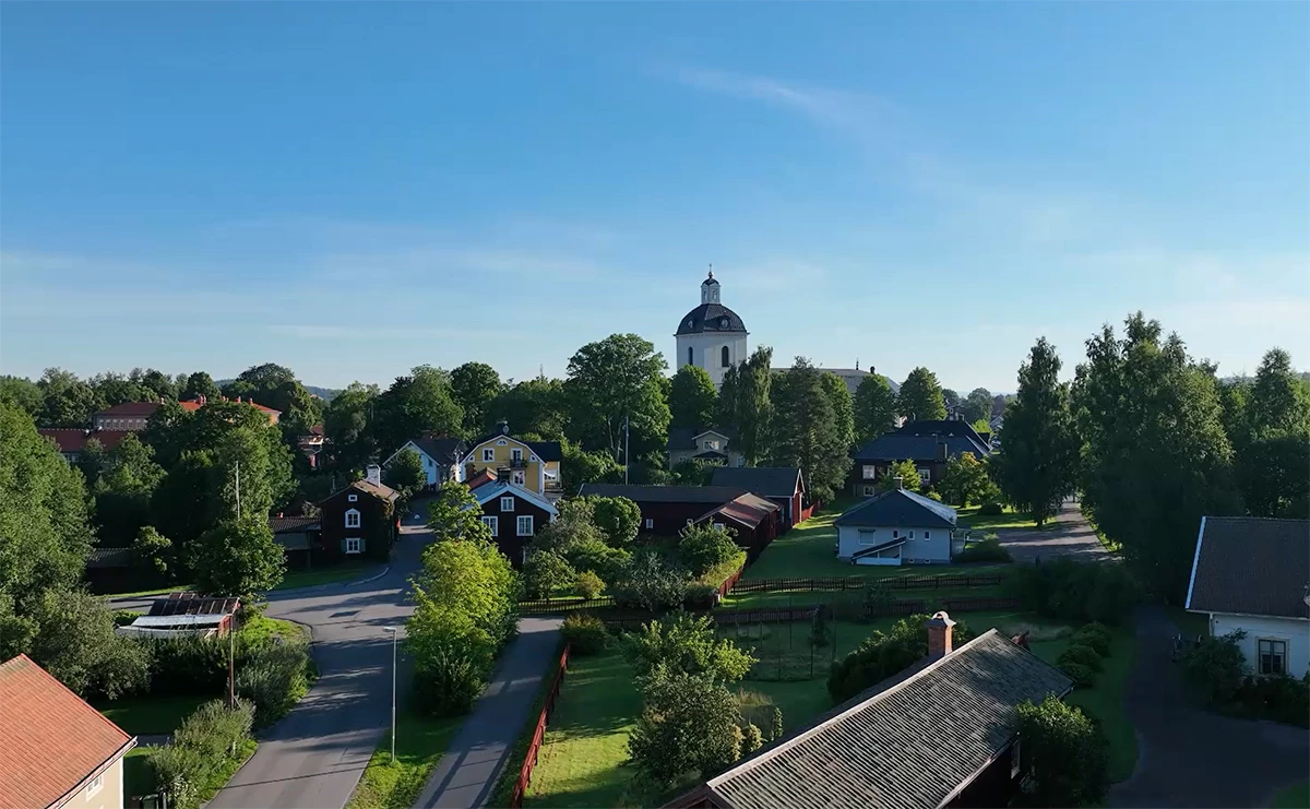Vy över Säters kyrka