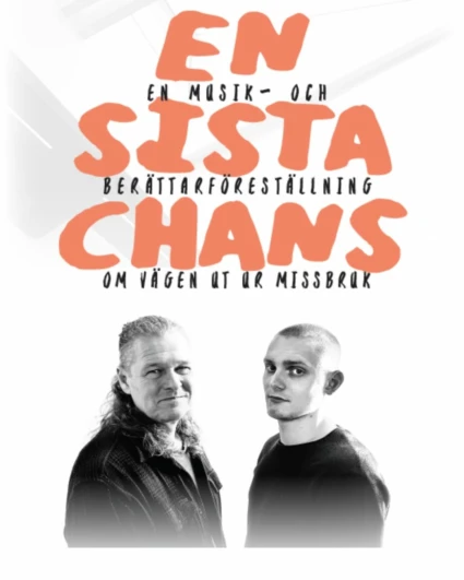 Två personer står intill varandra och ovanför dem står texten En sista chans.