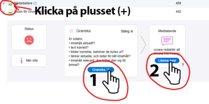 illustration över granska uppdateringar i vizzit