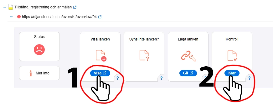 illustration hur man åtgärdar trasig länk i vizzit